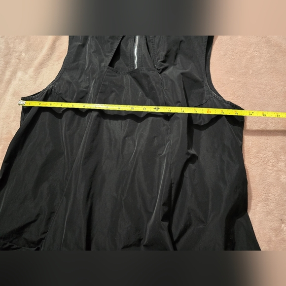Sun Kim Exposed Zip Lagenlook Dress Taffeta Relaxed Fit Black Size Large - Picture 5 of 9